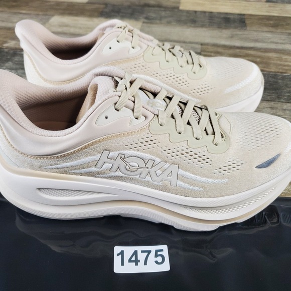 Hoka One One Bondi 9 Mens Shoes Sz 11 D Running Oatmeal Lace Up Low Top Sneakers - Picture 12 of 12